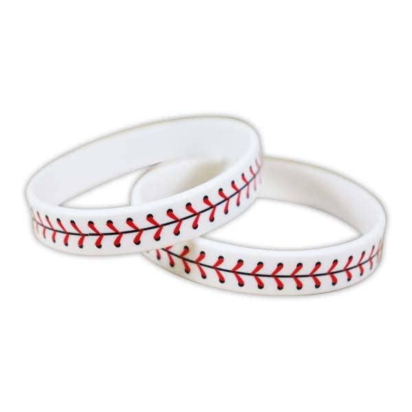 Kipp Brothers - Wholesale Wristband - Baseball Silicone Wristbands 12 Pieces