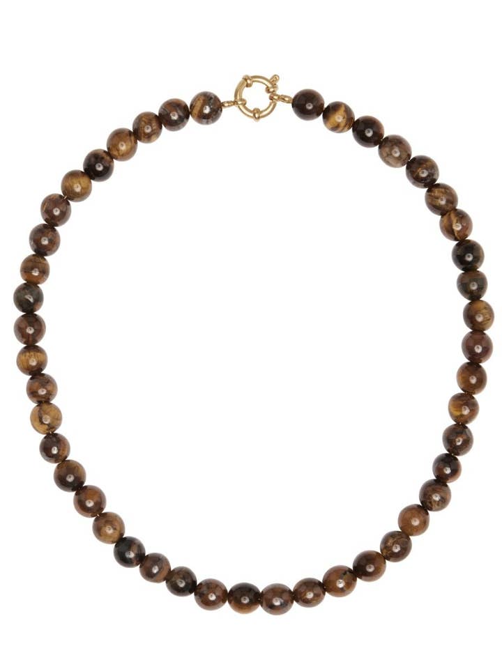 Tiger Eye Beaded Necklace for wholesale by BEIJE