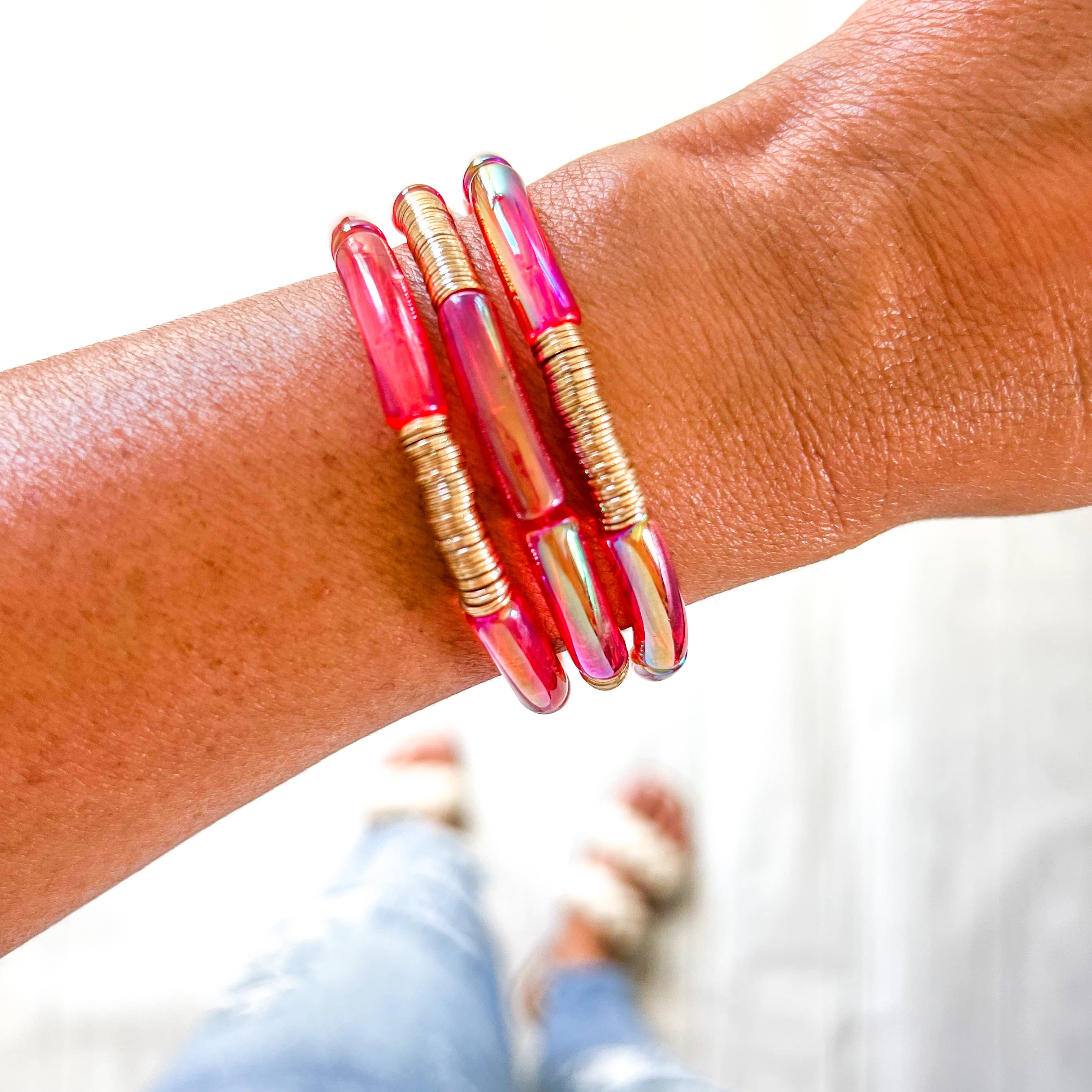 Savvy Bling - Wholesale Beaded Bracelet - Metallic Tube Bracelets99