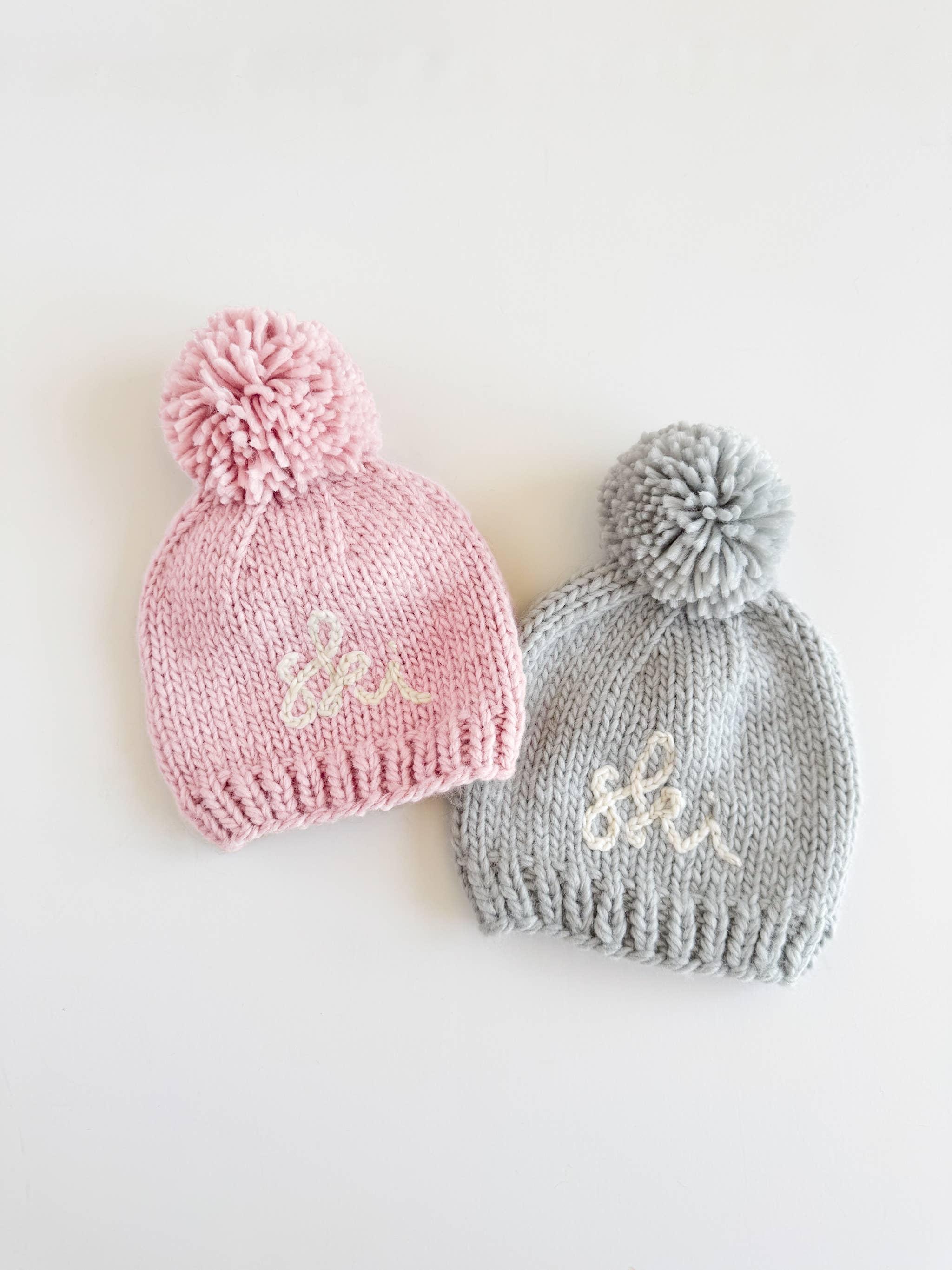 Figgy Friends – Gorro - Crianças por atacado – Chapéu de Esqui Malha Pom Beanie Cinza Baby Kids Winter Snow1