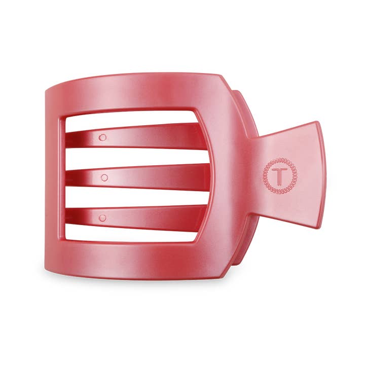 Square Flat Hair Clip | Small | Calming Coral for wholesale by TELETIES