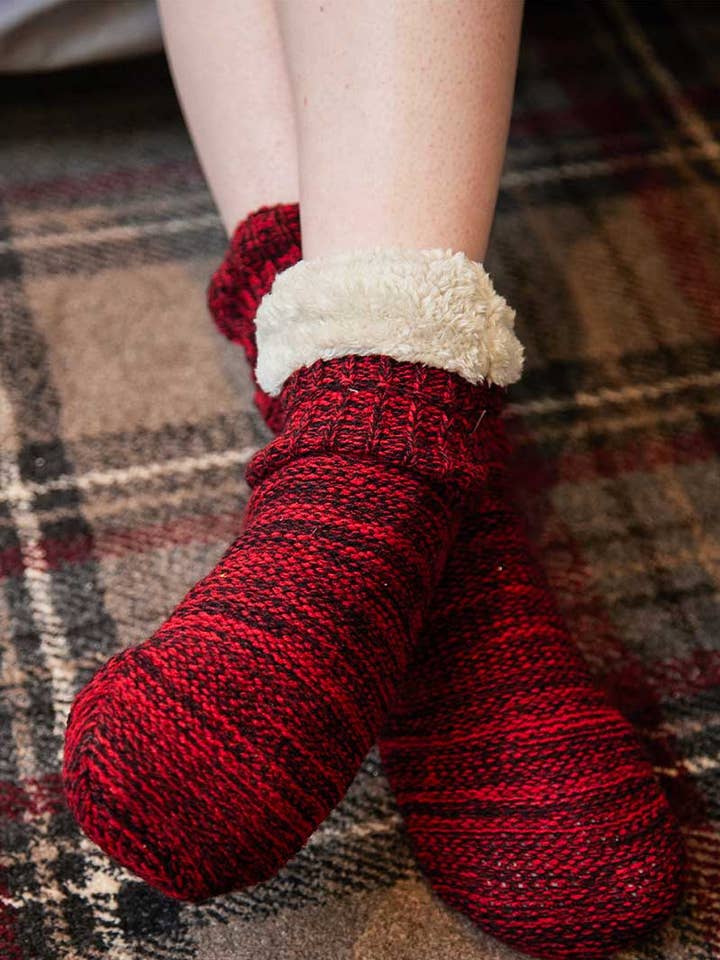 Donegal Socken mit Fleecefutter – West Cork Fuchsie für den Großhandel von Lee Valley Ireland