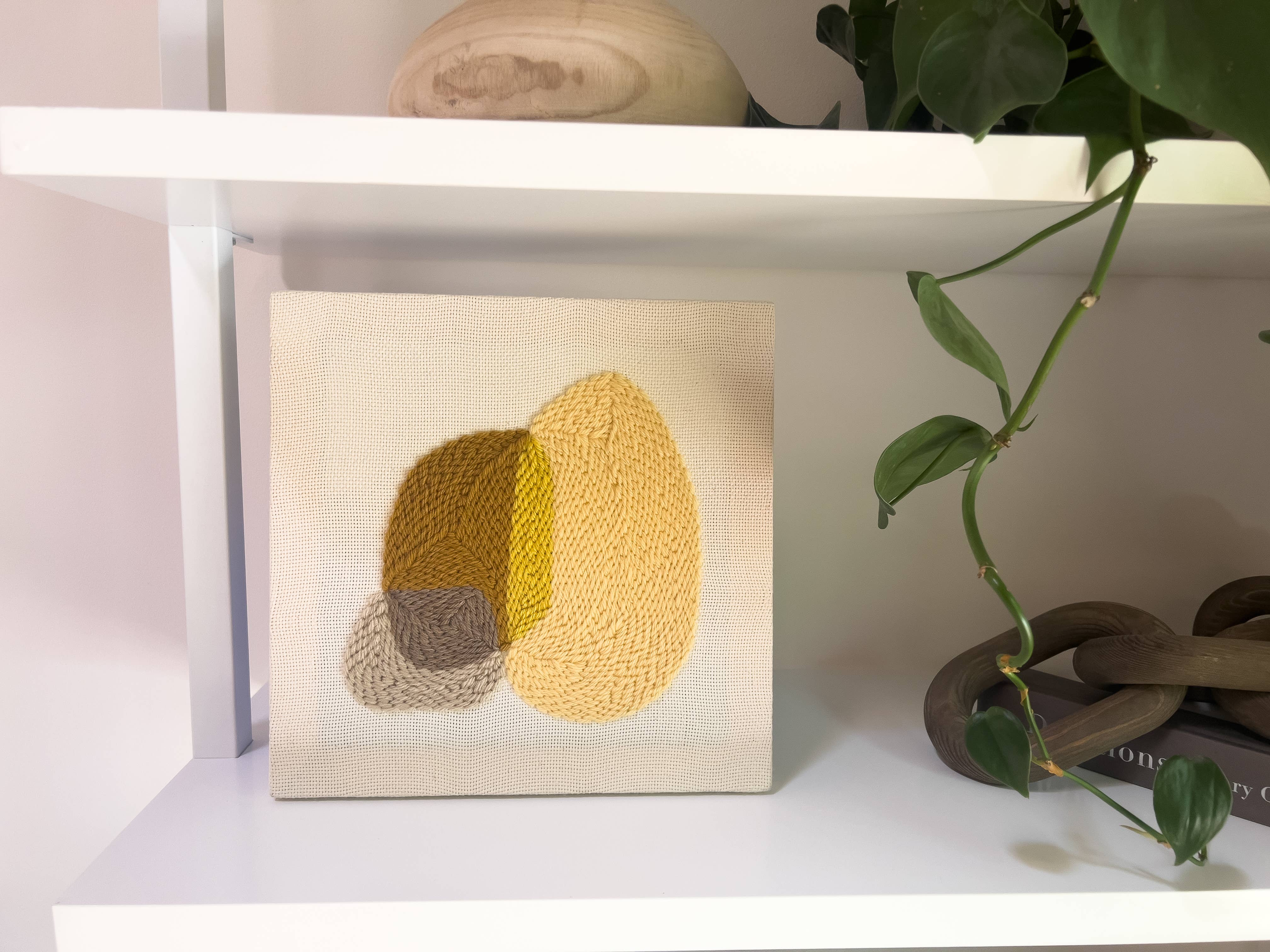 Both Hands Crafts - Wholesale DIY Craft Kit - "Pebbles III" - Beginner Punch Needle Kit - Wall Art5