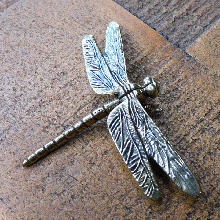 Small Brass Dragonfly Figurine for wholesale by Superior Stones & Gifts INTL LLP