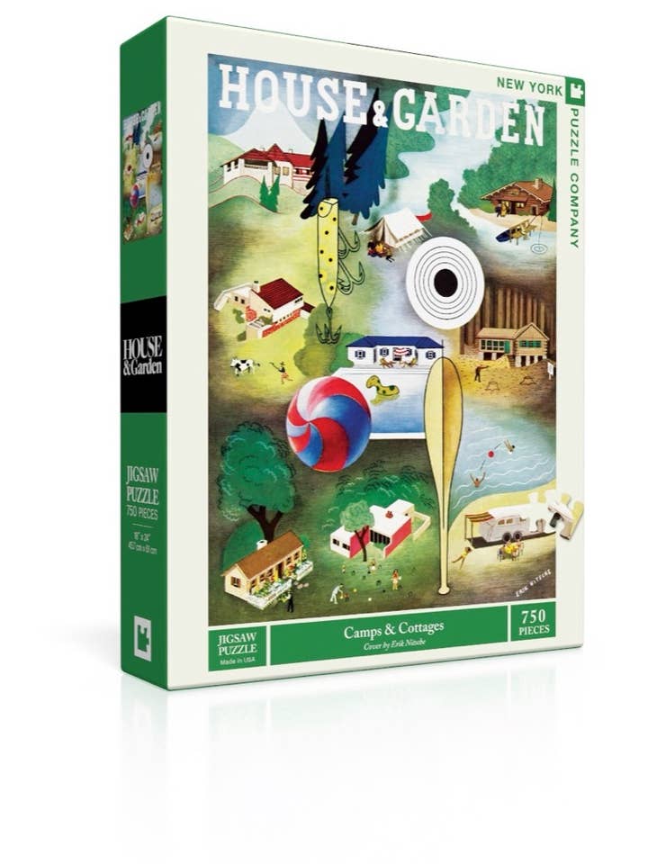 Camps & Cottages - puzzel van 750 stukjes voor wholesale door New York Puzzle Company EU
