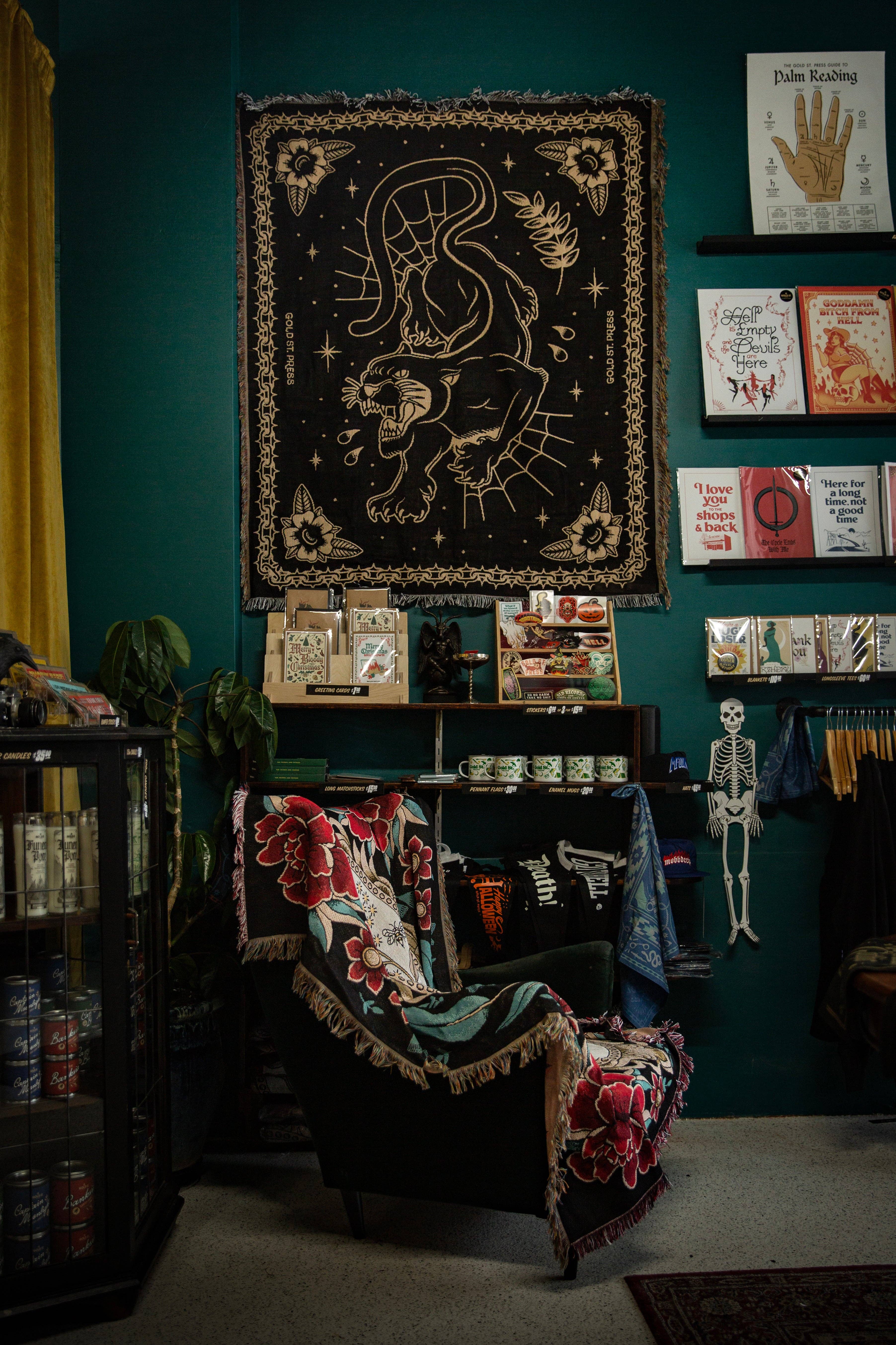 Gold St. Press - Wholesale Throw Blanket - Blue Mountains Panther Blanket1