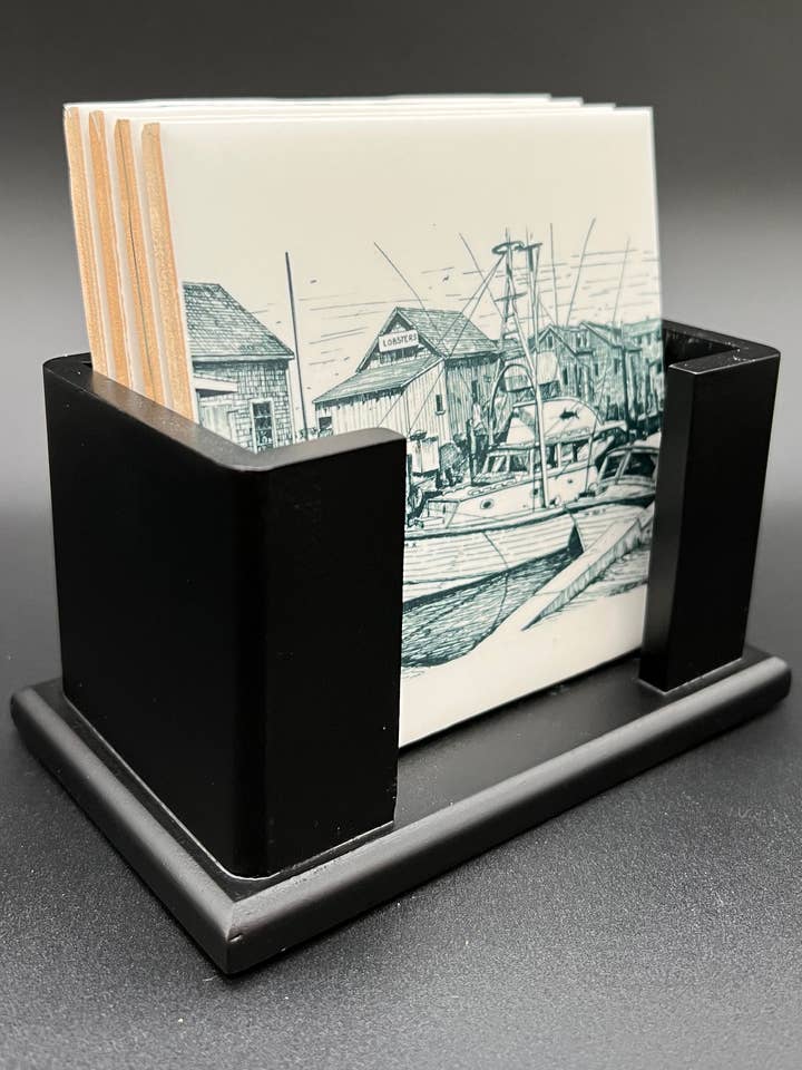 Ensemble de sous-verres en porcelaine pour la vente par Heritage Landmarks