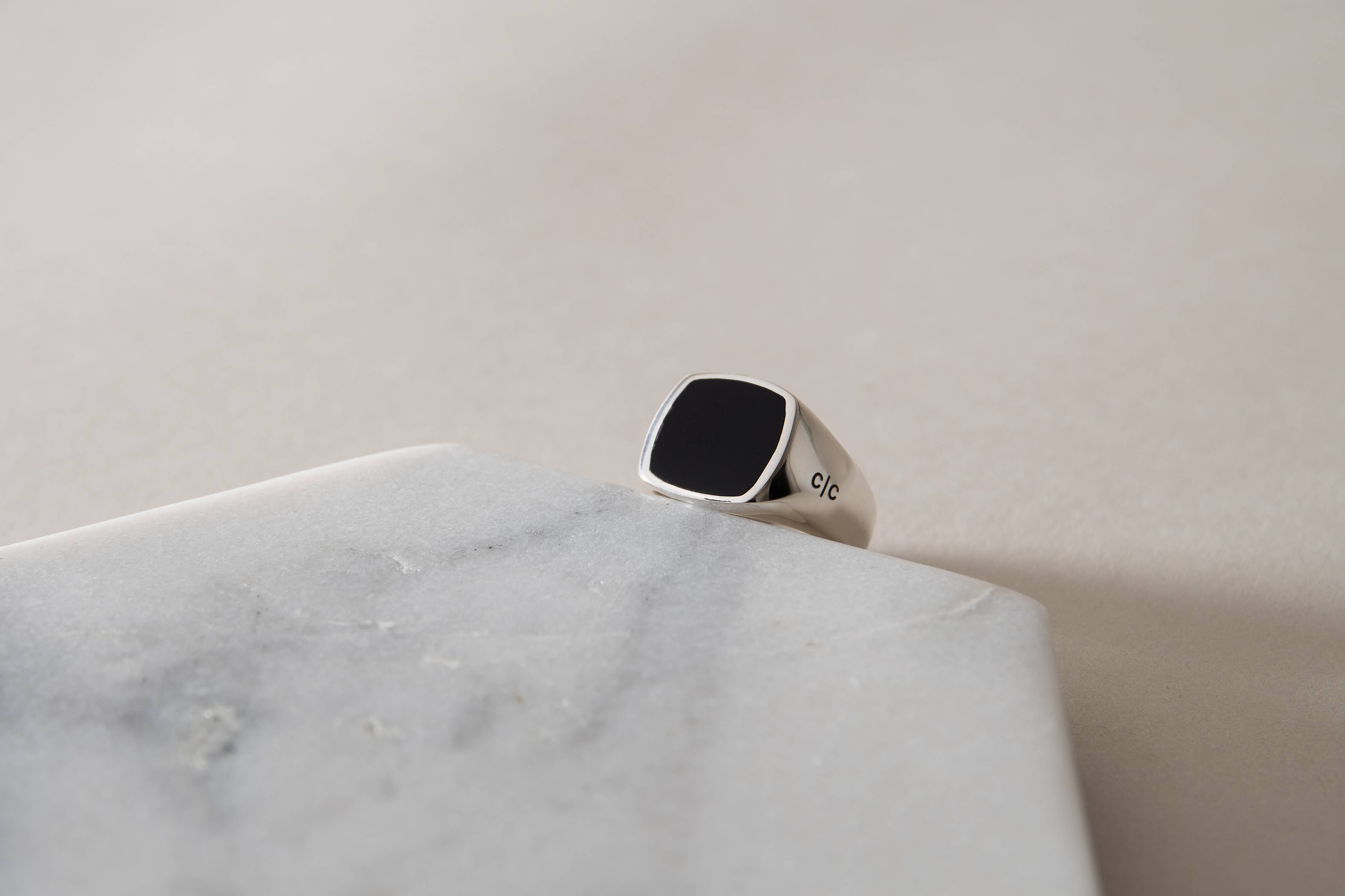 Crés-cere Rings – Joias - Homem por atacado – Sydney - Anel Prata 925 com Ónix Preto - Homem7