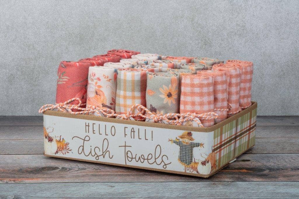 Duke Imports - Wholesale Tea Towel - "Hello Fall" Assorted Display of Designer Towels1