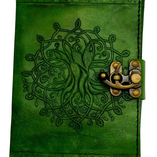 Fantasy Gifts - Wholesale Journal/Diary - Green Tree of Life Leather Journal 5 X 7 Inches