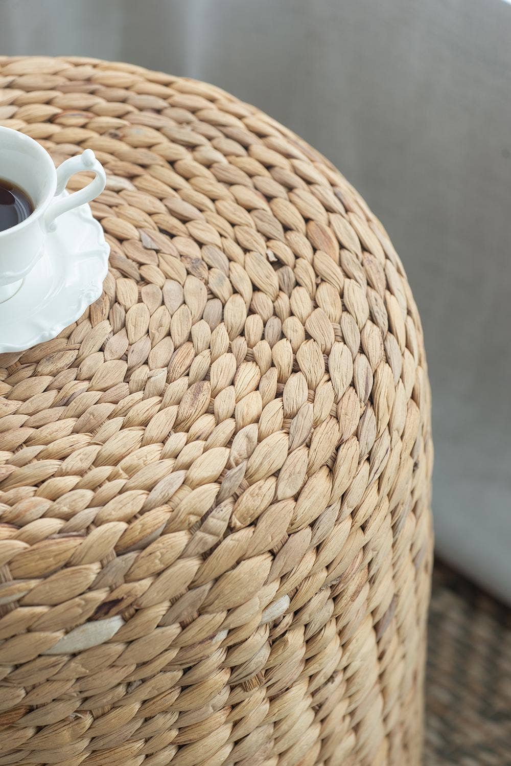 A&B Home Group Inc. - Wholesale Stool - D14.5x14.5" Water Hyacinth Stool 1EA/CTN2