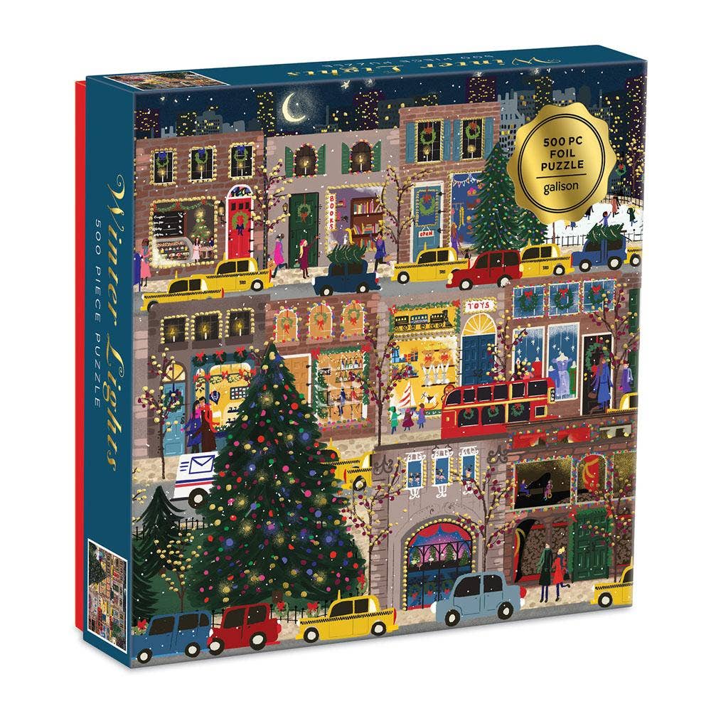 Chronicle Books - Wholesale Puzzle - Adult - Winter Lights 500 Piece Foil Puzzle by Galison0