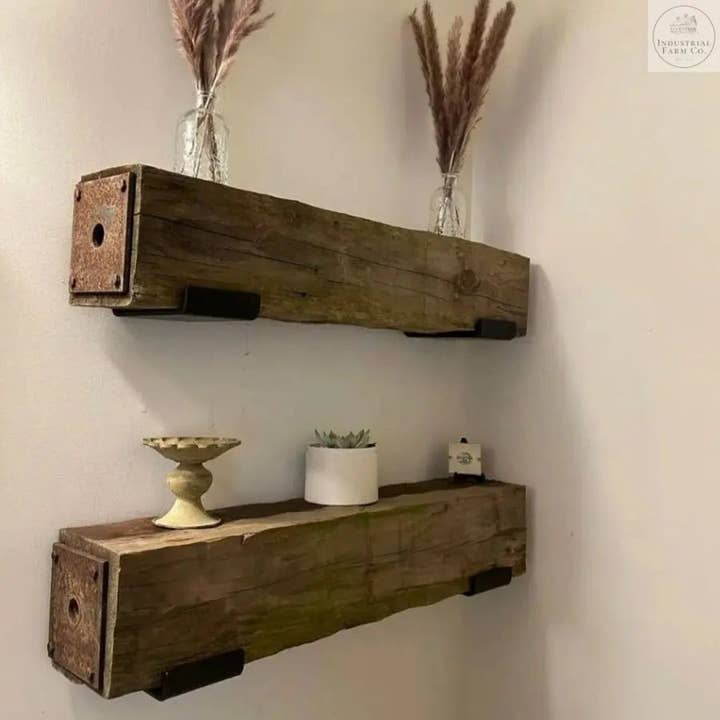 Industrial Farm Co - Wholesale Wall Mounted Shelf - The Glimmerglass J Shelf or Mantel Bracket