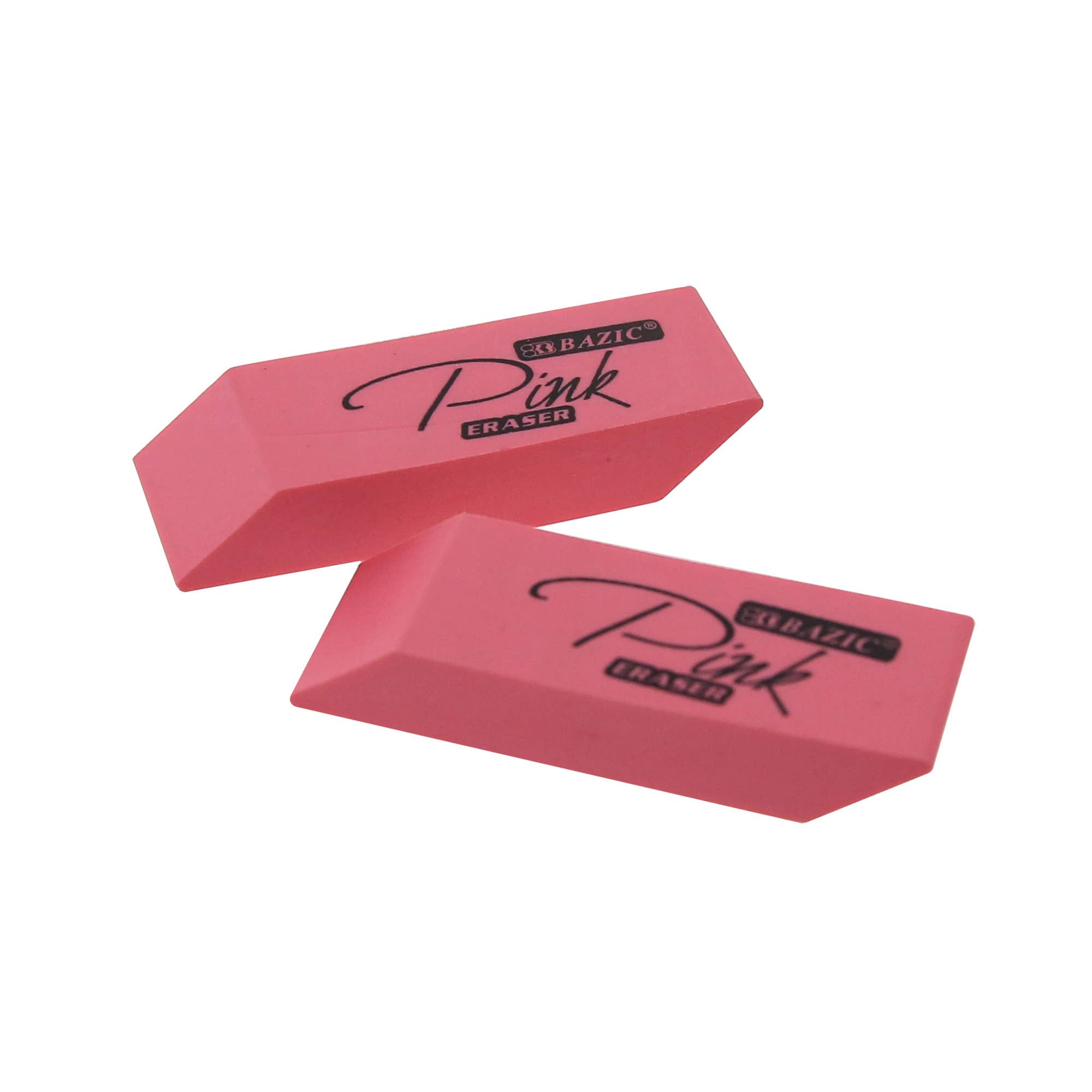 BAZIC Products - Vente Gommes - Gomme biseautée rose (24/paquet)4
