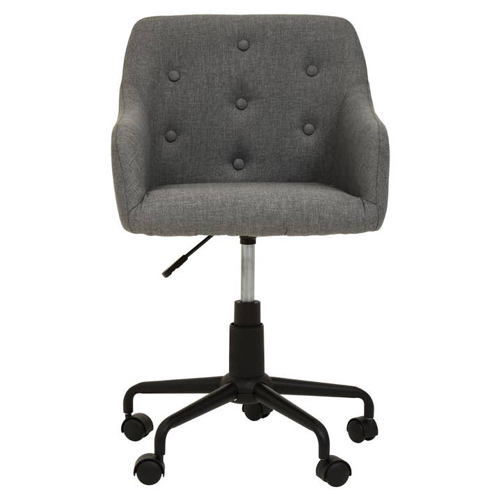 Interiors by Premier – wholesale Chair – Brent Tufted Grey And Black Home Office Chair2