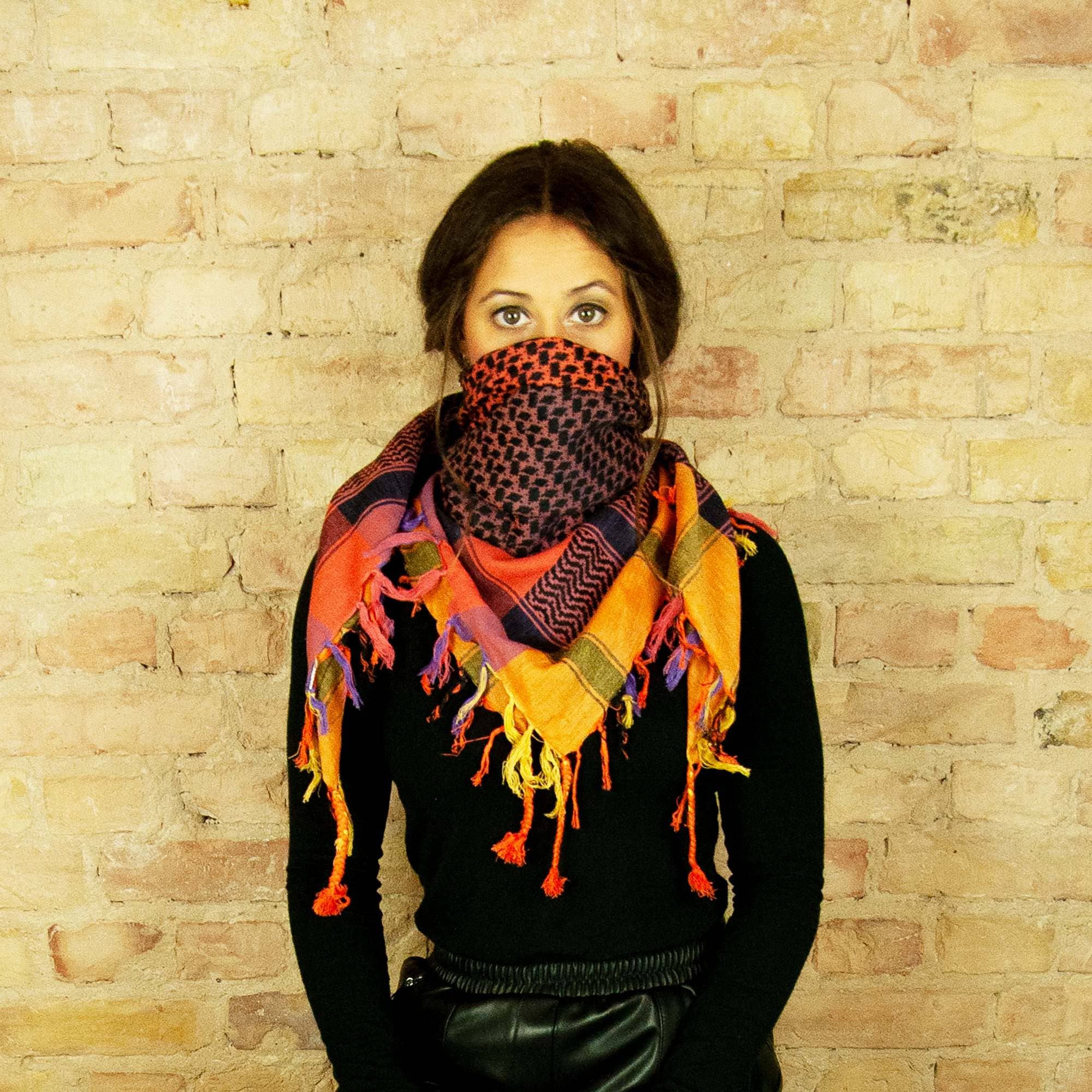 Tribal Trade GmbH - Wholesale Scarf - Unisex - Colorful multi-colored keffiyeh 11 PLO scarf7