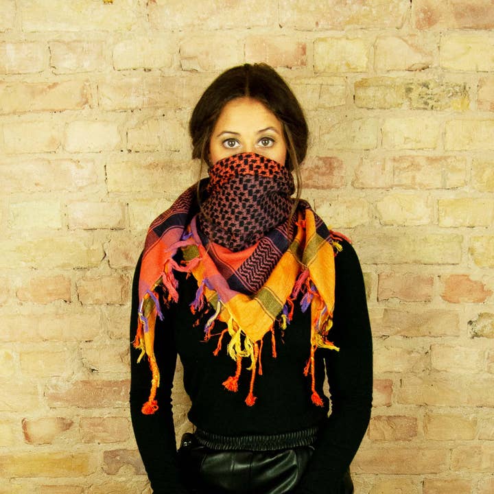 Tribal Trade GmbH - Wholesale Scarf - Unisex - Colorful multi-colored keffiyeh 11 PLO scarf7