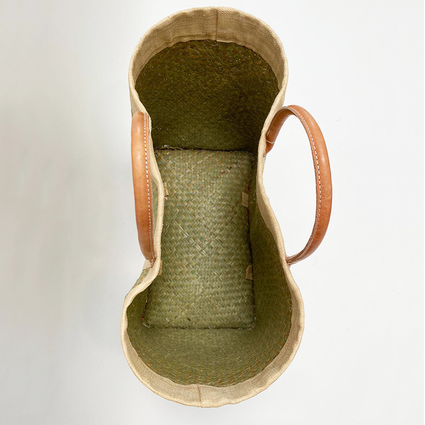 Le comptoir de la plage - Wholesale Beach Bag - Natural Tsimgy bag and rabane band, assorted lot7