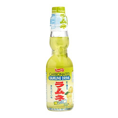 Grandpa Joe's Candy Shop - Wholesale Soda/Carbonated Drink - Ramune Yuzu, 6.76oz Glass Bottle 30ct