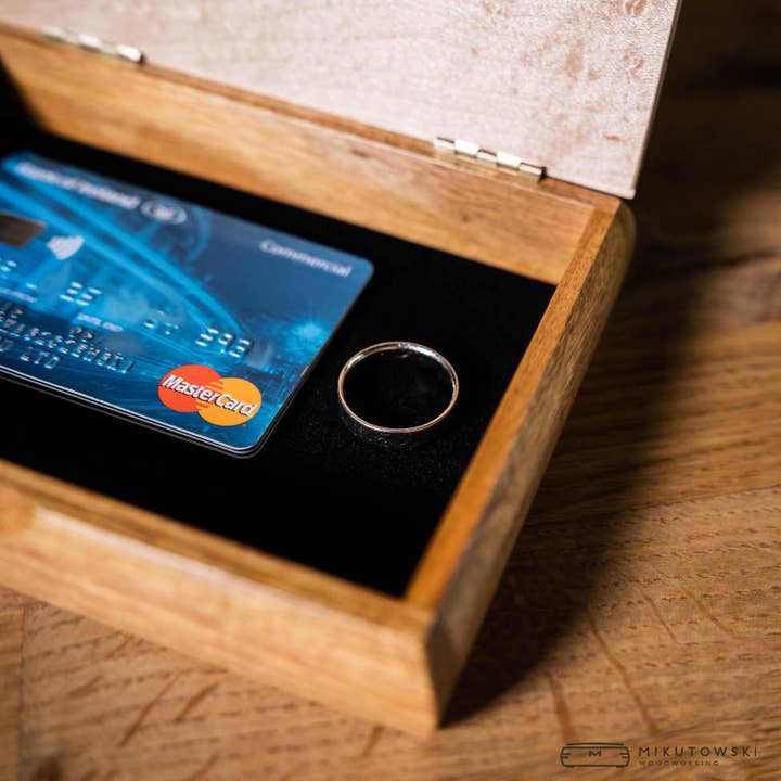 Mikutowski Woodworking - Venta al por mayor Joyero/organizador de joyas - Caja Tranquility de madera grabada con frases superventas3