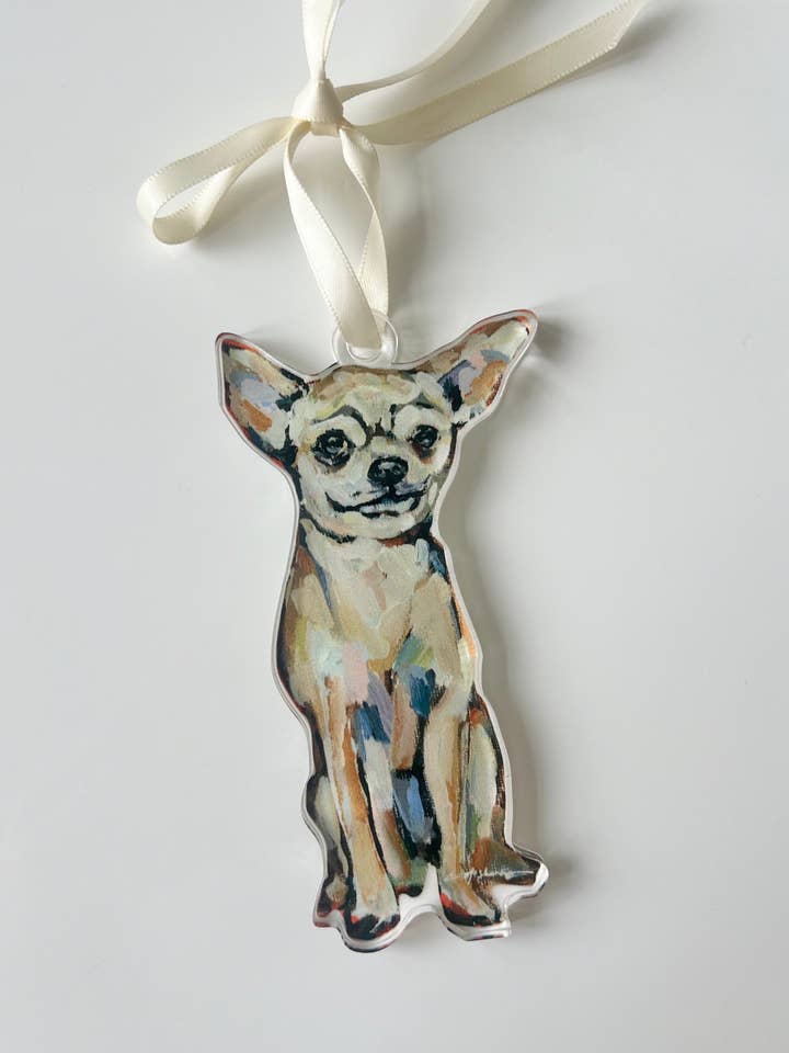 "Chihuahua Light" ornament for wholesale by Chelsea McShane Art
