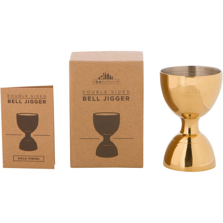 A Bar Above - Wholesale Jigger - Bell Jigger - 2 ounce, Gold