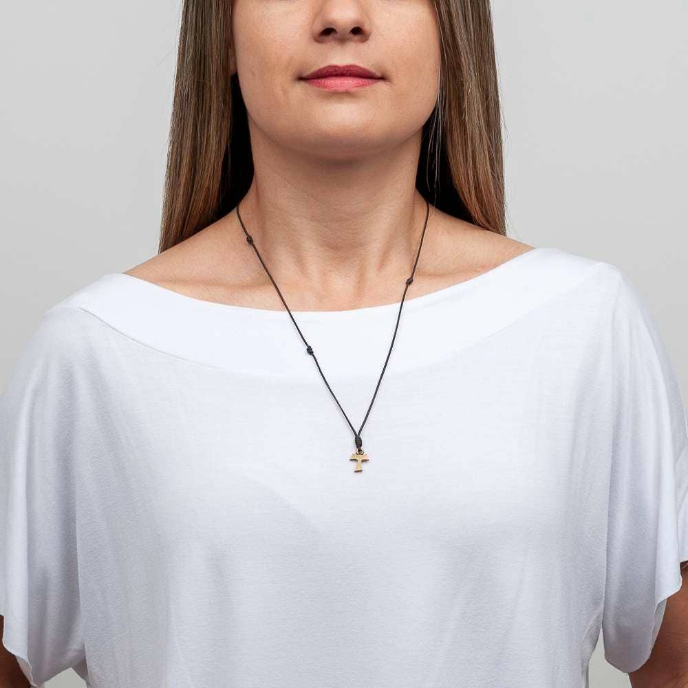 Oremus Mercy - Vendita all'ingrosso Collana con ciondolo/pendaglio - Collana - Croce Tau   14"1