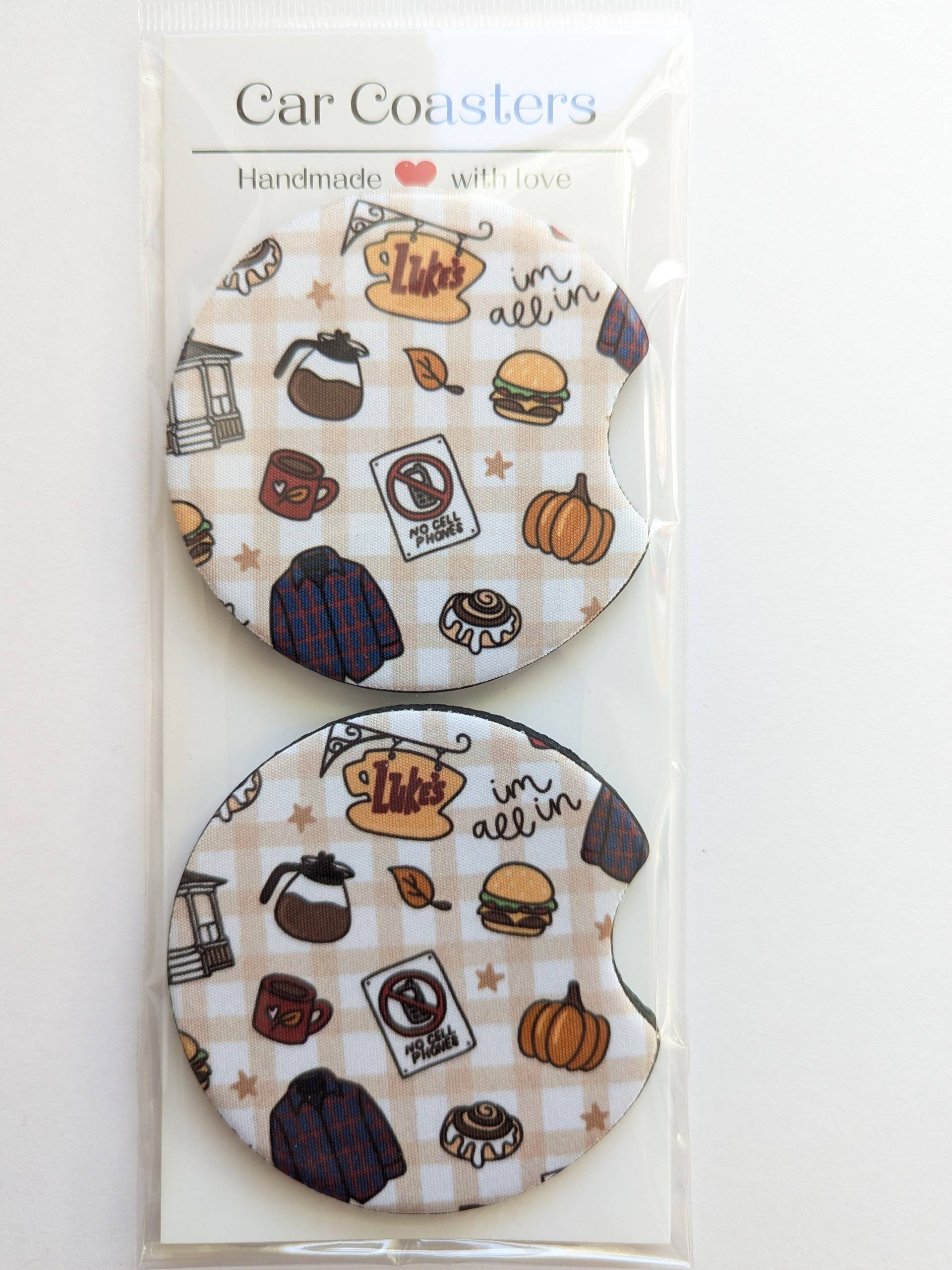 Sweet Bean Candle Collective - Wholesale Car Coaster - Women's - Gilmore Girls Inspired Autumn Fall Car Coasters 3