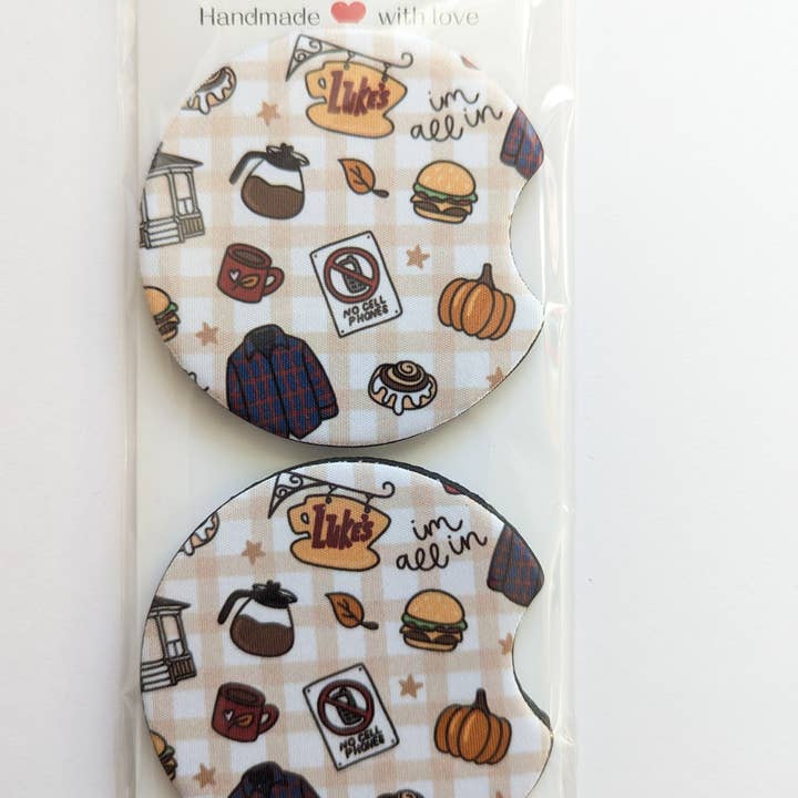 Sweet Bean Candle Collective - Wholesale Car Coaster - Women's - Gilmore Girls Inspired Autumn Fall Car Coasters 3