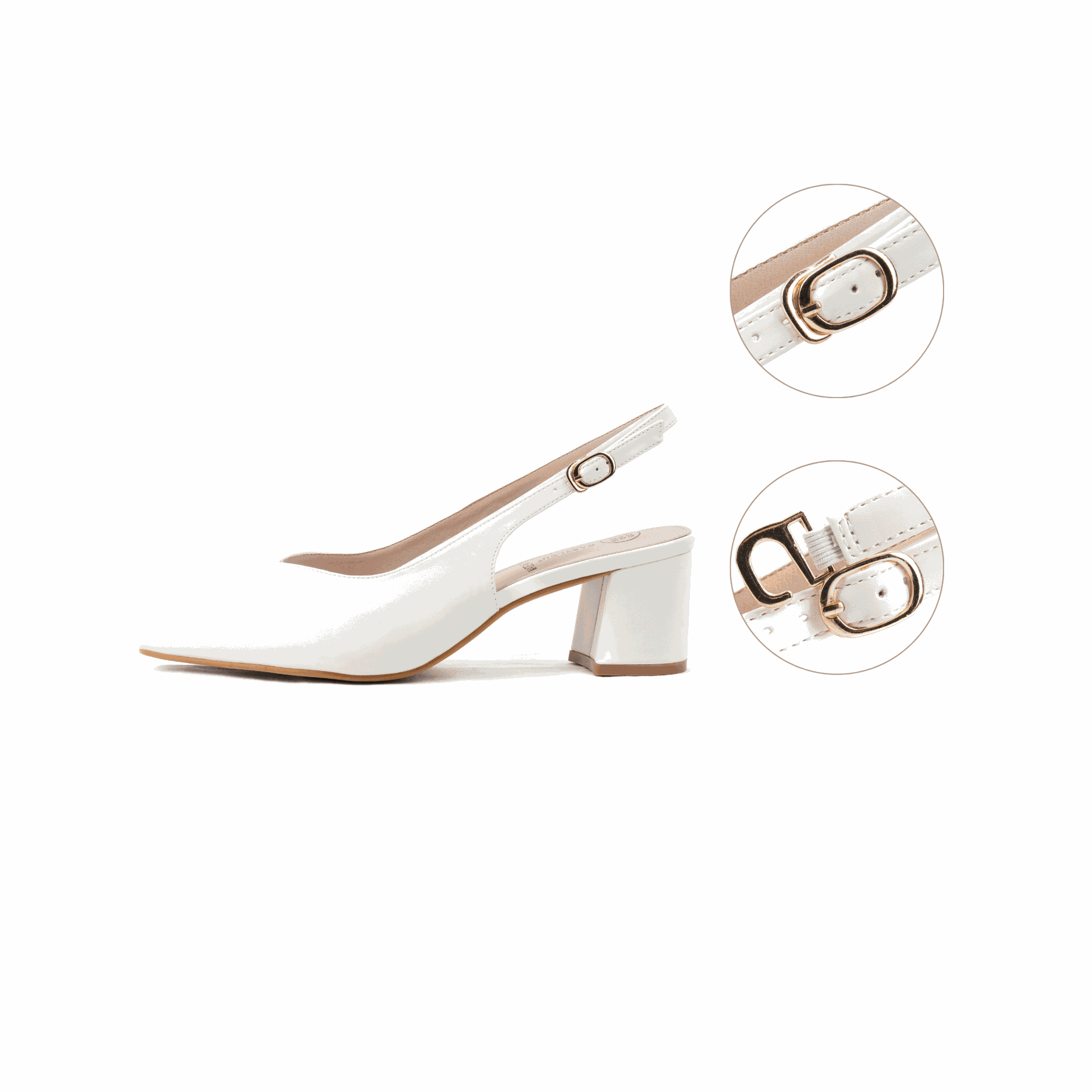 Gabylou - Wholesale Low Heels - Women's - Adjustable wide-fit heeled sandals H - Model Lea13