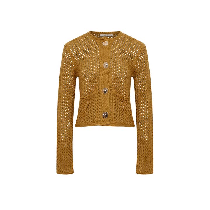 RIVIR - Wholesale Cardigan - Women's - Crochet Knit Cardigan With Pockets.cardigan