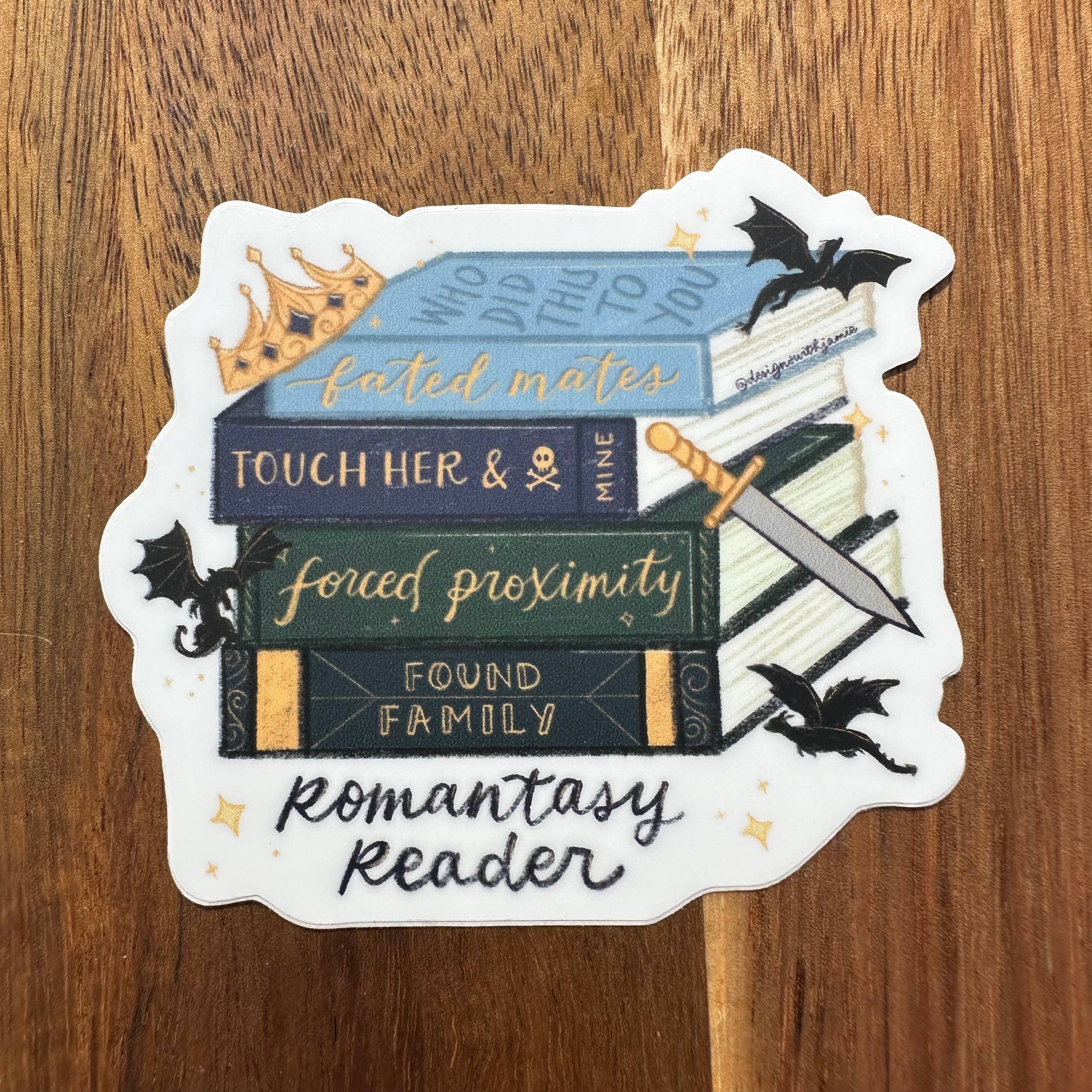 Designs with Jamie - Wholesale Sticker - Romantasy Reader Trope Sticker2