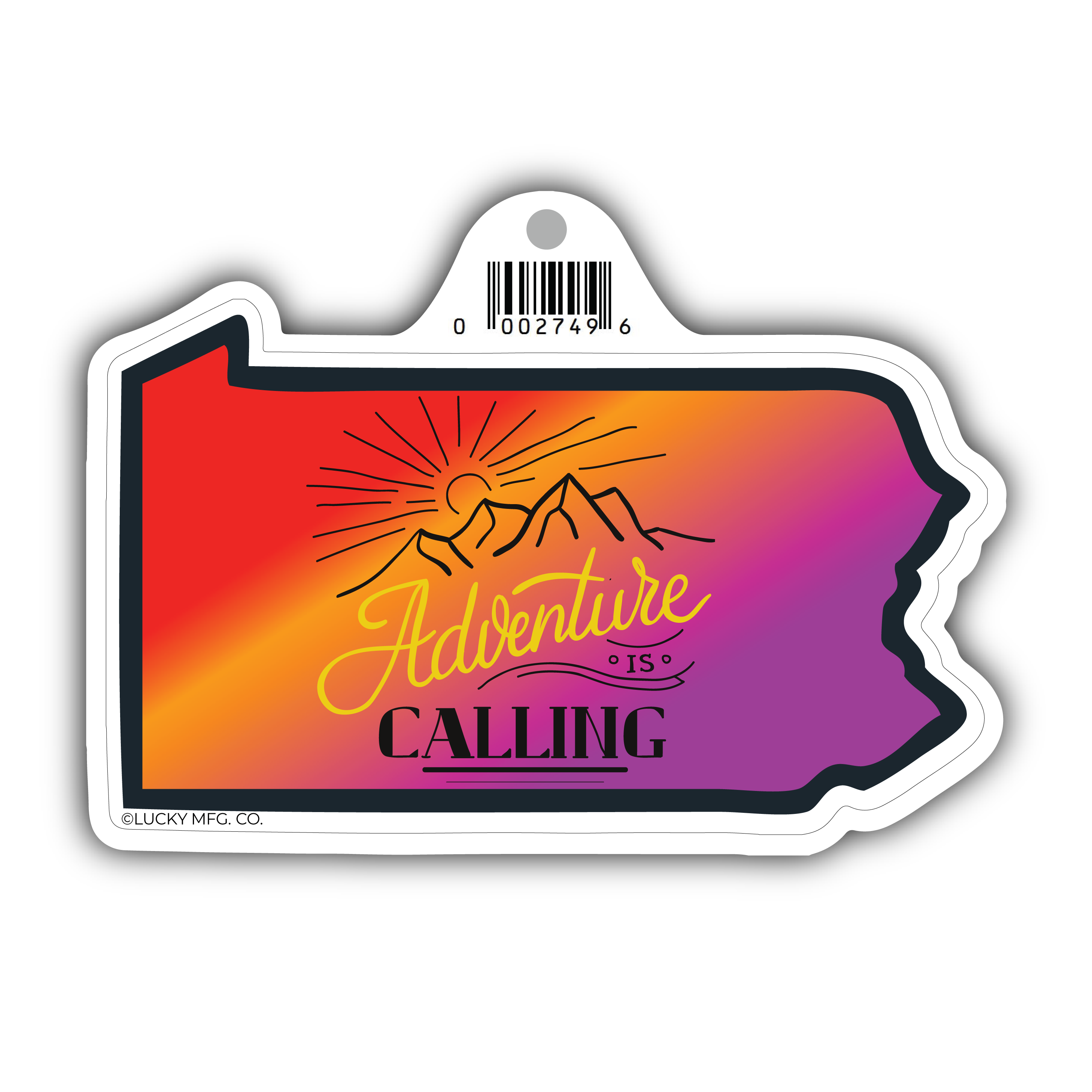 Lucky Mfg. Co. - Wholesale Sticker - "Adventure is Calling" Pennsylvania Vinyl Sticker1