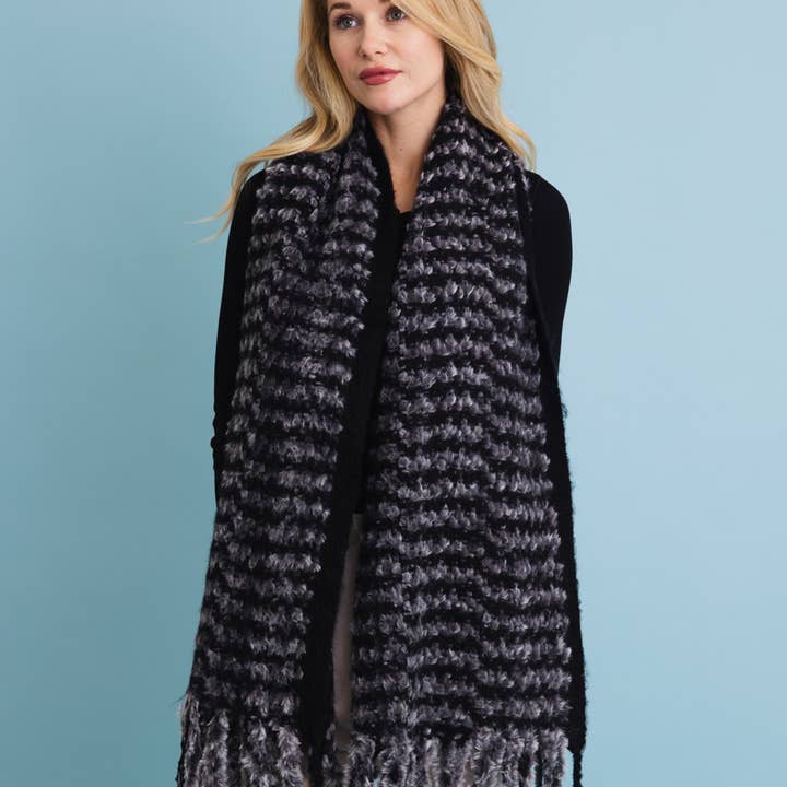 Leto Accessories - Wholesale Scarf - Unisex - Ultra Soft Chenille Tassel Scarf - 6 Colors!3