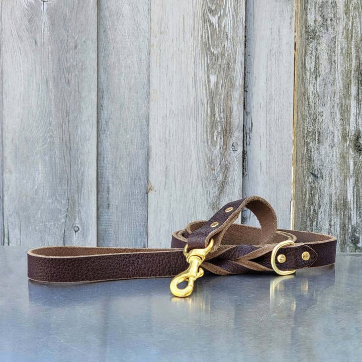 NAB LEATHER - Wholesale Pet Leash - Dog - Rover Leather Dog Leash and Collar Set
