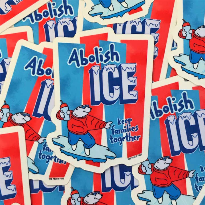 The Peach Fuzz - Wholesale Sticker - Abolish Ice Sticker