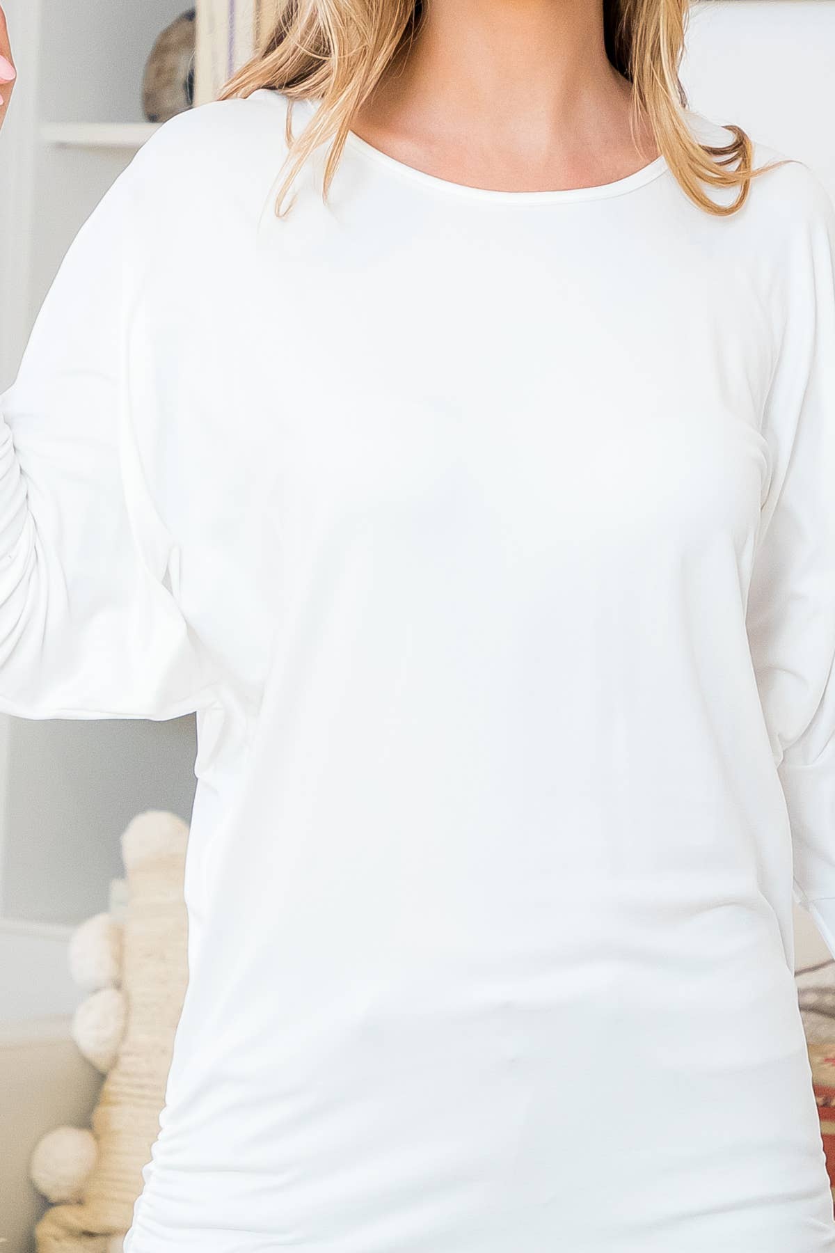 MYS Wholesale Inc - Vente Tunique – femme - Haut uni à manches longues Dolman avec détails en forme de tunnel43