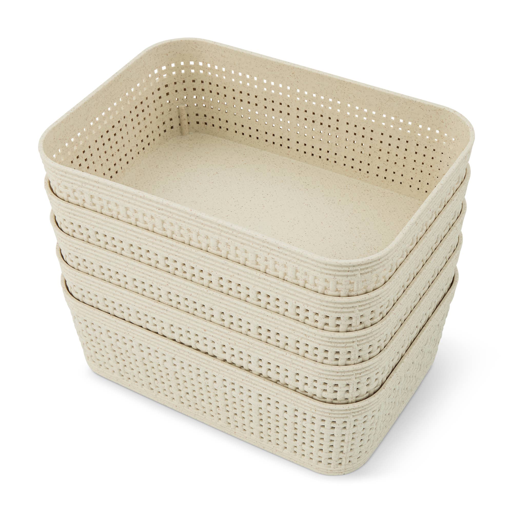 Core Home - Wholesale Basket - 5pk XS Wheat Straw Baskets - Vanilla0