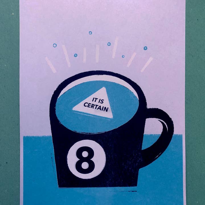 8-Ball Coffee print for wholesale by Anxious Microbe