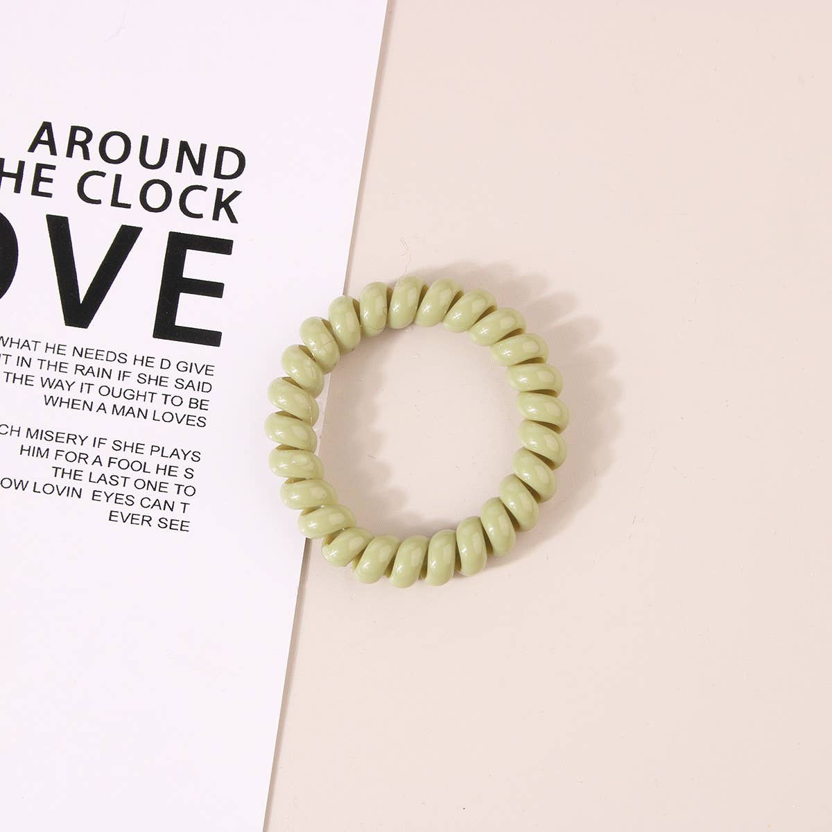 NINEXIS - Wholesale Hair Tie - CWAHA1108_Simple Phone Line Hair Tie  1