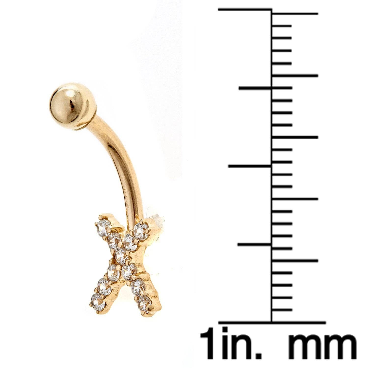 Zahav Jewelry - Wholesale Belly Ring - 14kt Solid Gold Dangle Belly Button Ring Body Jewelry2