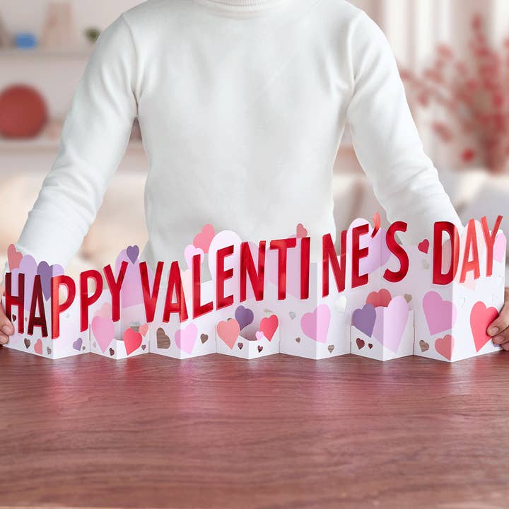 Lovepop Cards - Wholesale Valentine's Day Card - Happy Valentine's Day Loooooong Cardâ„¢ (Expands to 2 feet)