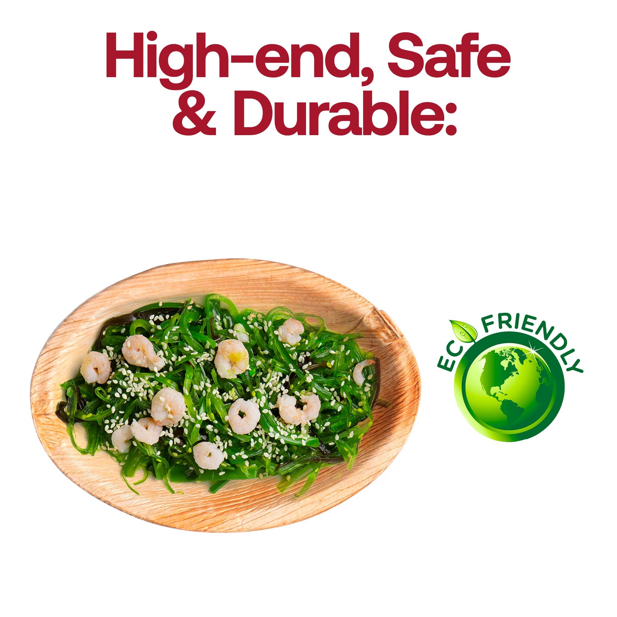 Smarty had a Party - Wholesale Kartonnen bordje - 5" Ovale Palmblad Milieuvriendelijke Wegwerpkommen - 100 stuks6