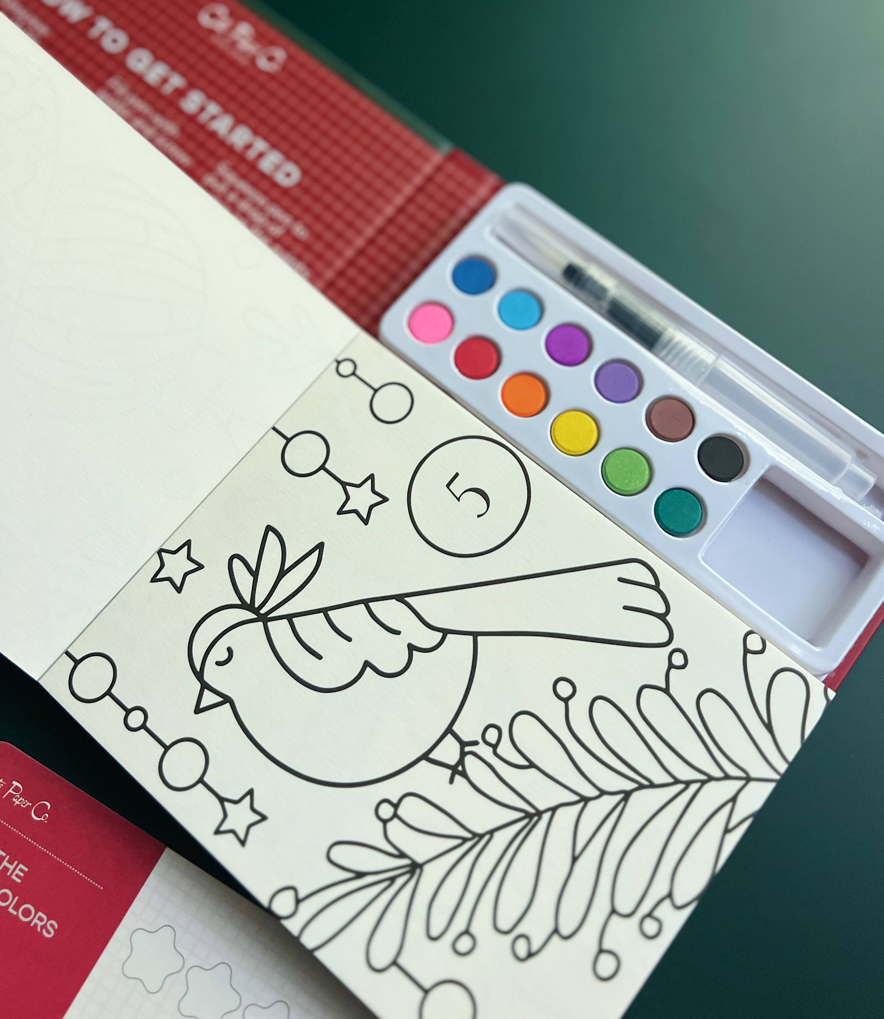 Cate Paper Co. – Aquarela por atacado – Livro de Aquarela e Conjunto de Tintas - Calendário do Advento3