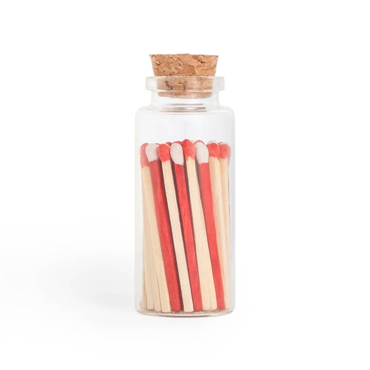 Peppermint Stick Matches in Medium Corked Vial for wholesale by Enlighten the Occasion