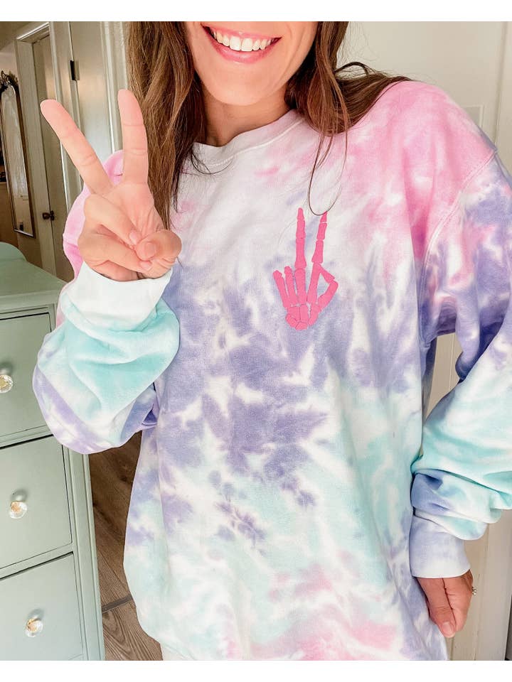 Sweetees Apparel - Wholesale Graphic Sweatshirt - Women's - Mama Mommy Mom Bruh Tie Dye Sweatshirt