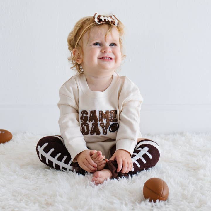 Sweet Wink - Wholesale Fashion Headband - Baby - Football Bow Baby Headband - Game Day Baby Headband
