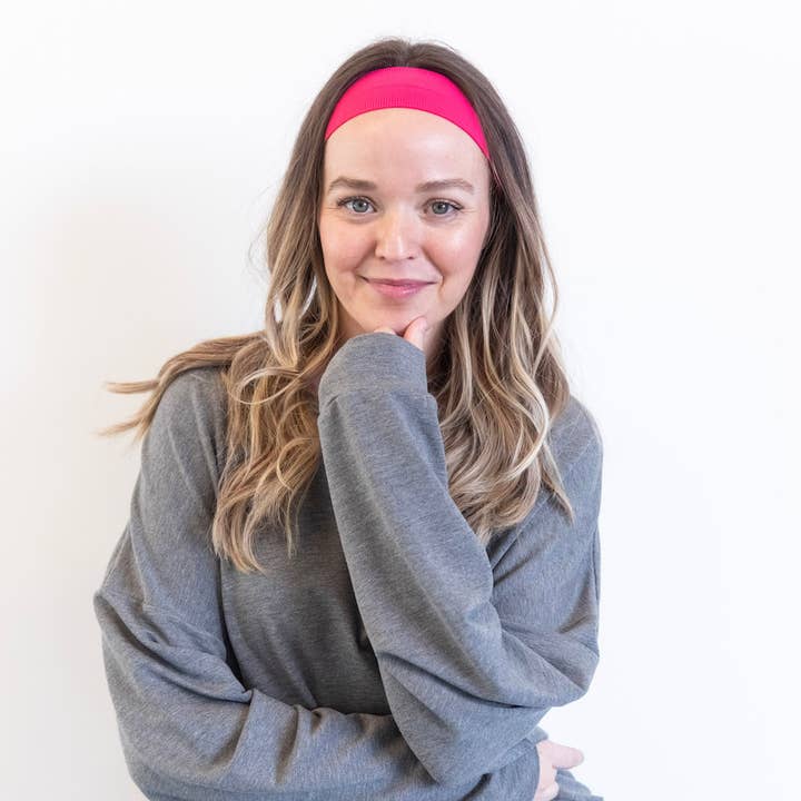 3 Pack of Wide Training Headbands - Purple + Pink + Hot Pink for wholesale by Headbands of Hope | One Purchased One Donated