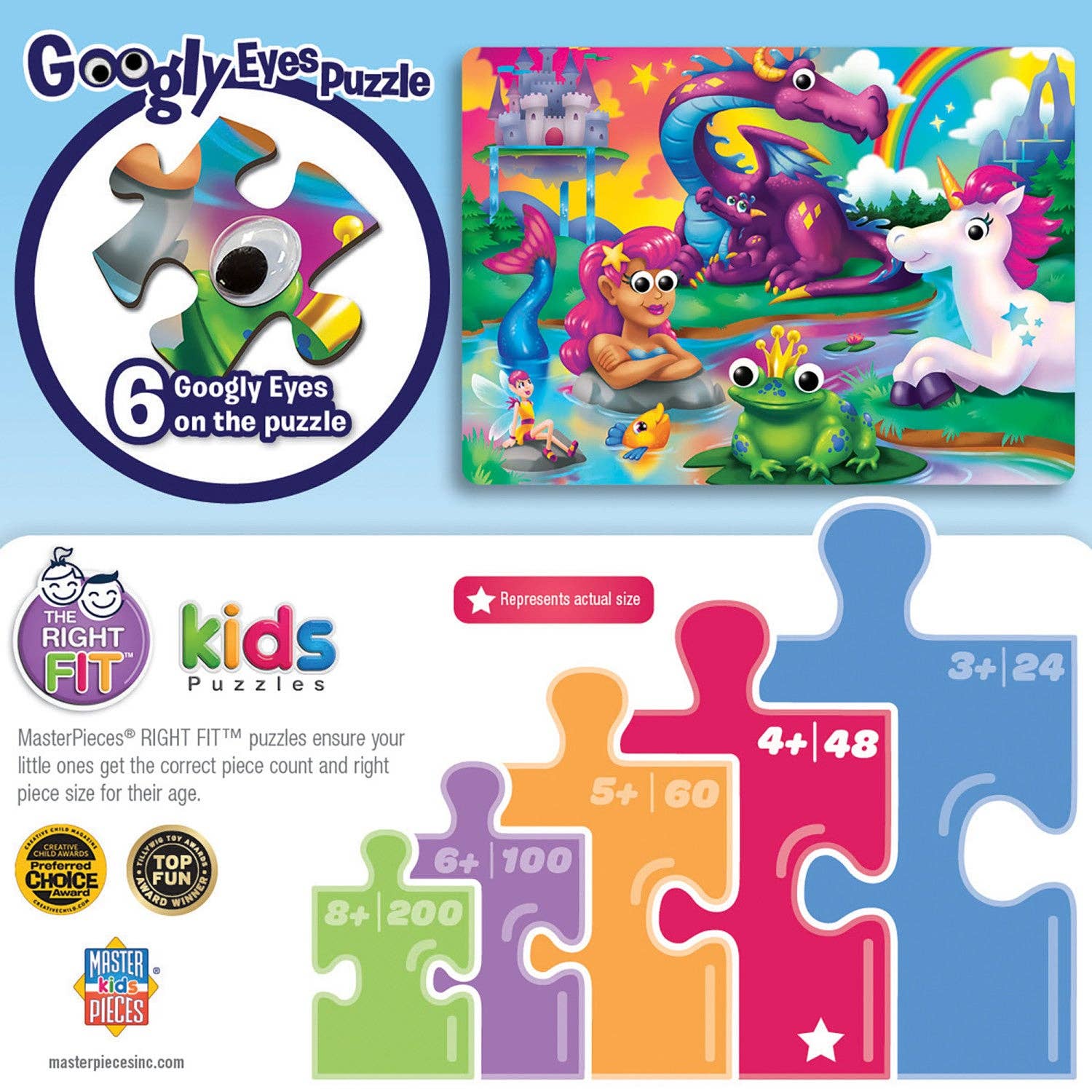 Masterpieces Puzzles - Wholesale Puzzle - Kids - Googly Eyes - Fantasy Friends 48 Piece Jigsaw Puzzle2
