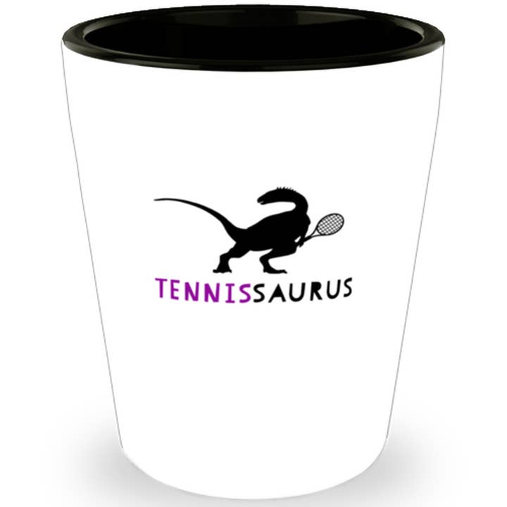 Teegarb LLC - Wholesale Shot glass - Shot Glass Tequila Party Funny tennissaurus